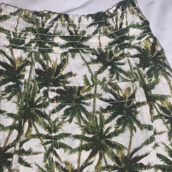 Briggs Shorts Tropical Palm Tree Print, Boho, Linen Blend Lightweight, Sz L - Picture 3 of 6